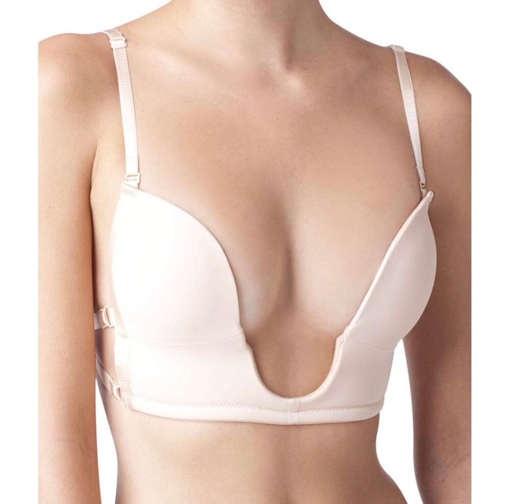 The Natural Plunge Bra Size S Small Nude NEW